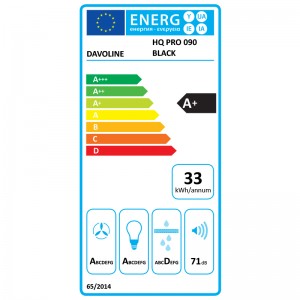 Απορροφητήρας Συρόμενος Davoline HQ PRO BL 90cm Μαύρο Οικιακές Συσκευές