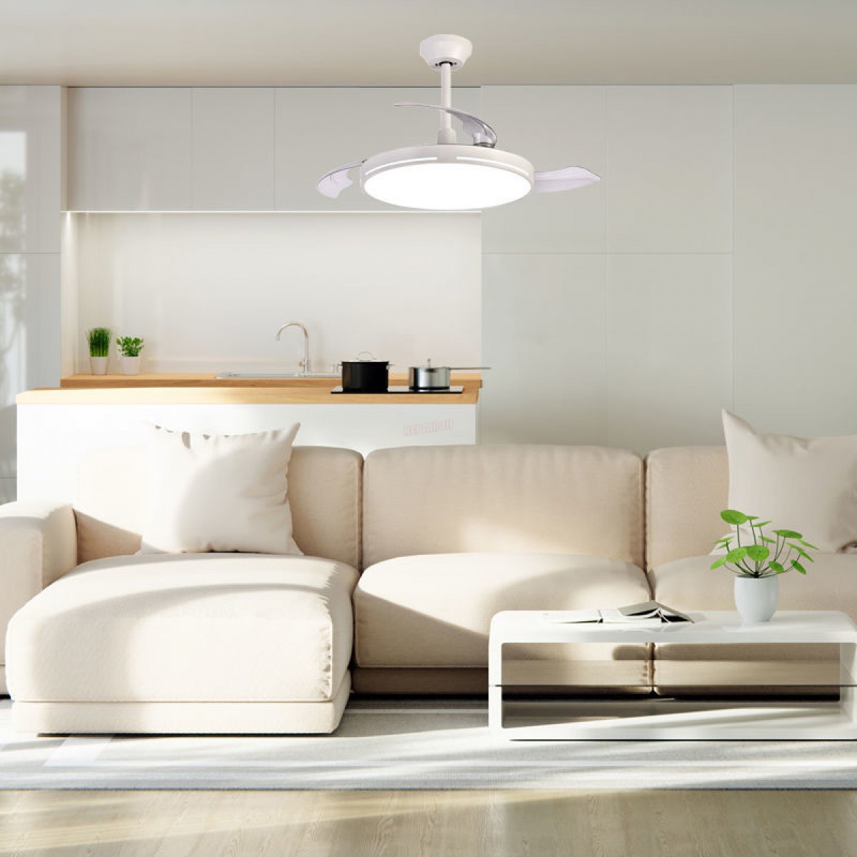 Ανεμιστήρας Οροφής PRCF-80680 Primo 42'' 106cm DC με Τηλεχειριστήριο 1 Φως LED 3 Φτερά Λευκός Μικροσυσκευές