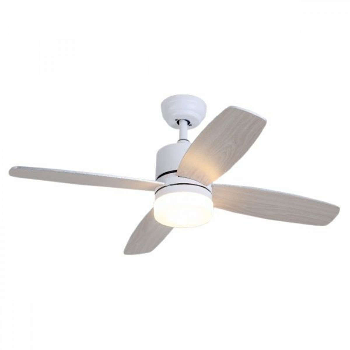 Ανεμιστήρας Οροφής με Φωτιστικό LED 18W με 4 Ξύλινα Πτερύγια Λευκό Ηλεκτρολογικός Εξοπλισμός