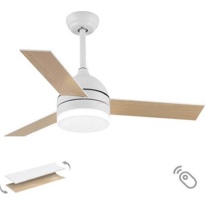 Ανεμιστήρας Οροφής με Φωτιστικό LED 24W με 3 Ξύλινα Πτερύγια Λευκό