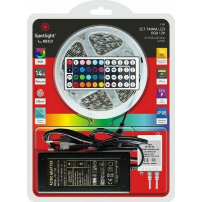 Σετ Ταινία LED RGB 12V Στεγανή 14.4W/m 5m 