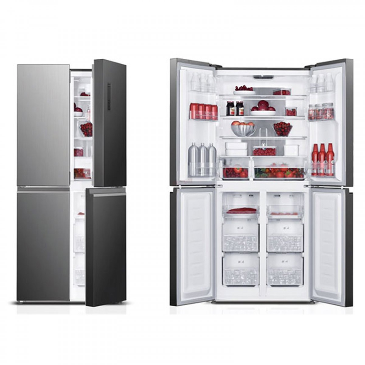 Ψυγείο Ντουλάπα Total No Frost Davoline D4SS 421D IX 421lt Inox Οικιακές Συσκευές
