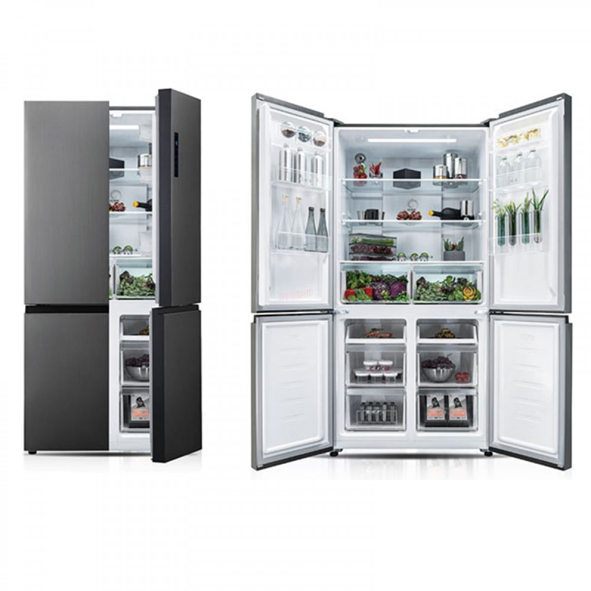Ψυγείο Ντουλάπα Total No Frost Davoline D4SS 608D IX 600lt Inox Οικιακές Συσκευές