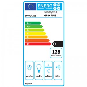Απορροφητήρας Συρόμενος Davoline Spot Q Eco 060 GR-IX D 60cm Inox Οικιακές Συσκευές
