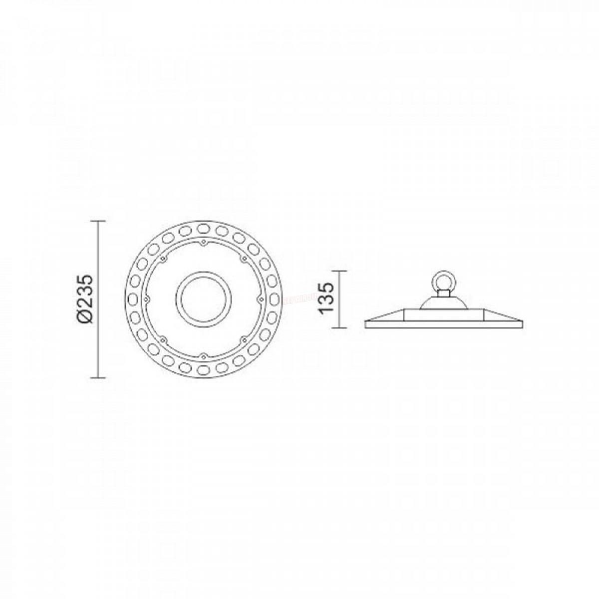 ΚΑΜΠΑΝΕΣ LED UFO 100W 6000K ADJUST 60-80-100 Ηλεκτρολογικός Εξοπλισμός