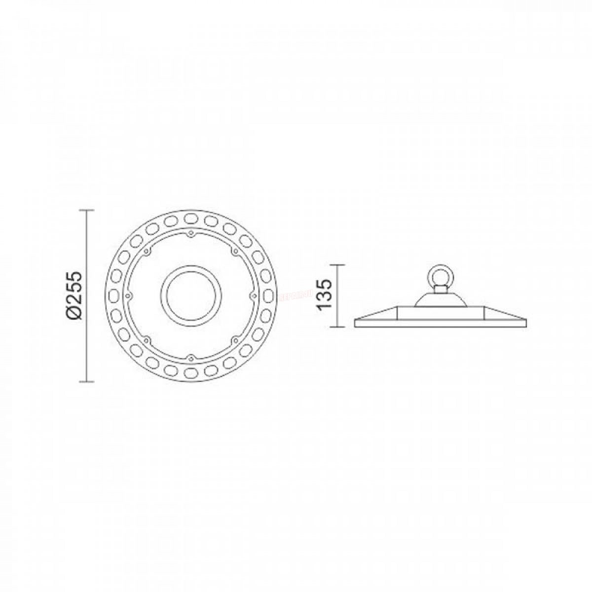 ΚΑΜΠΑΝΕΣ LED UFO 150W 6000K ADJUST 90-120-150 Ηλεκτρολογικός Εξοπλισμός