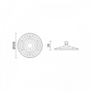 ΚΑΜΠΑΝΕΣ LED UFO 150W 6000K ALUMINIUM Ηλεκτρολογικός Εξοπλισμός