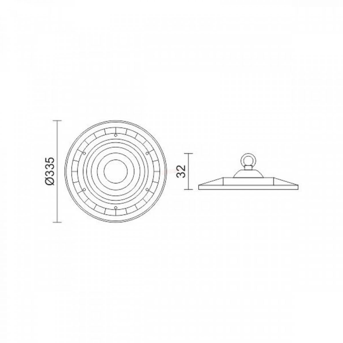 ΚΑΜΠΑΝΕΣ LED UFO 200W 6000K ALUMINIUM Ηλεκτρολογικός Εξοπλισμός