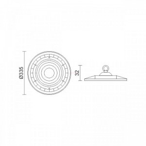 ΚΑΜΠΑΝΕΣ LED UFO 200W 6000K ALUMINIUM Ηλεκτρολογικός Εξοπλισμός