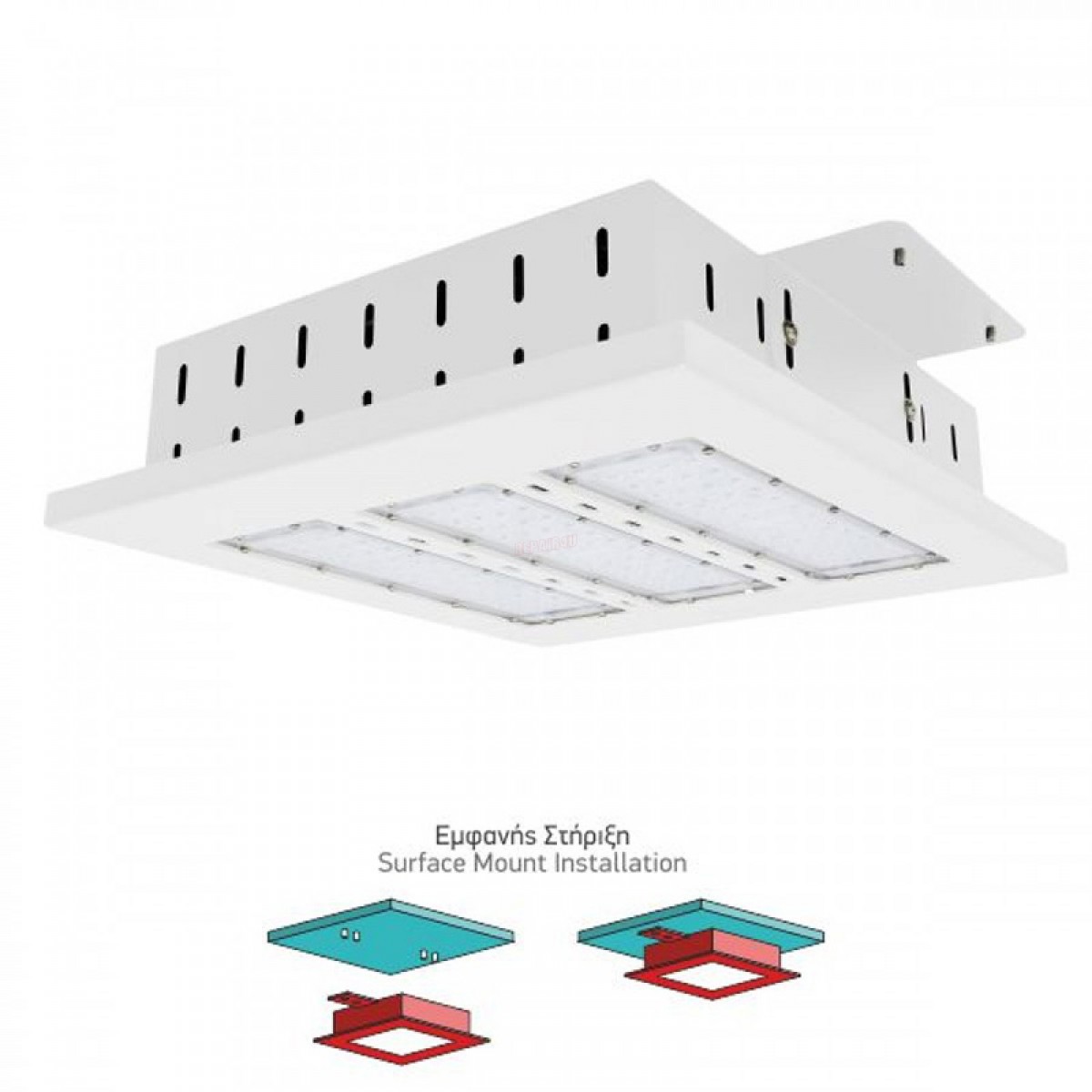 Φωτιστικό LED Βενζινάδικου HPL 150W 6000K Ψυχρό Λευκό  Ηλεκτρολογικός Εξοπλισμός