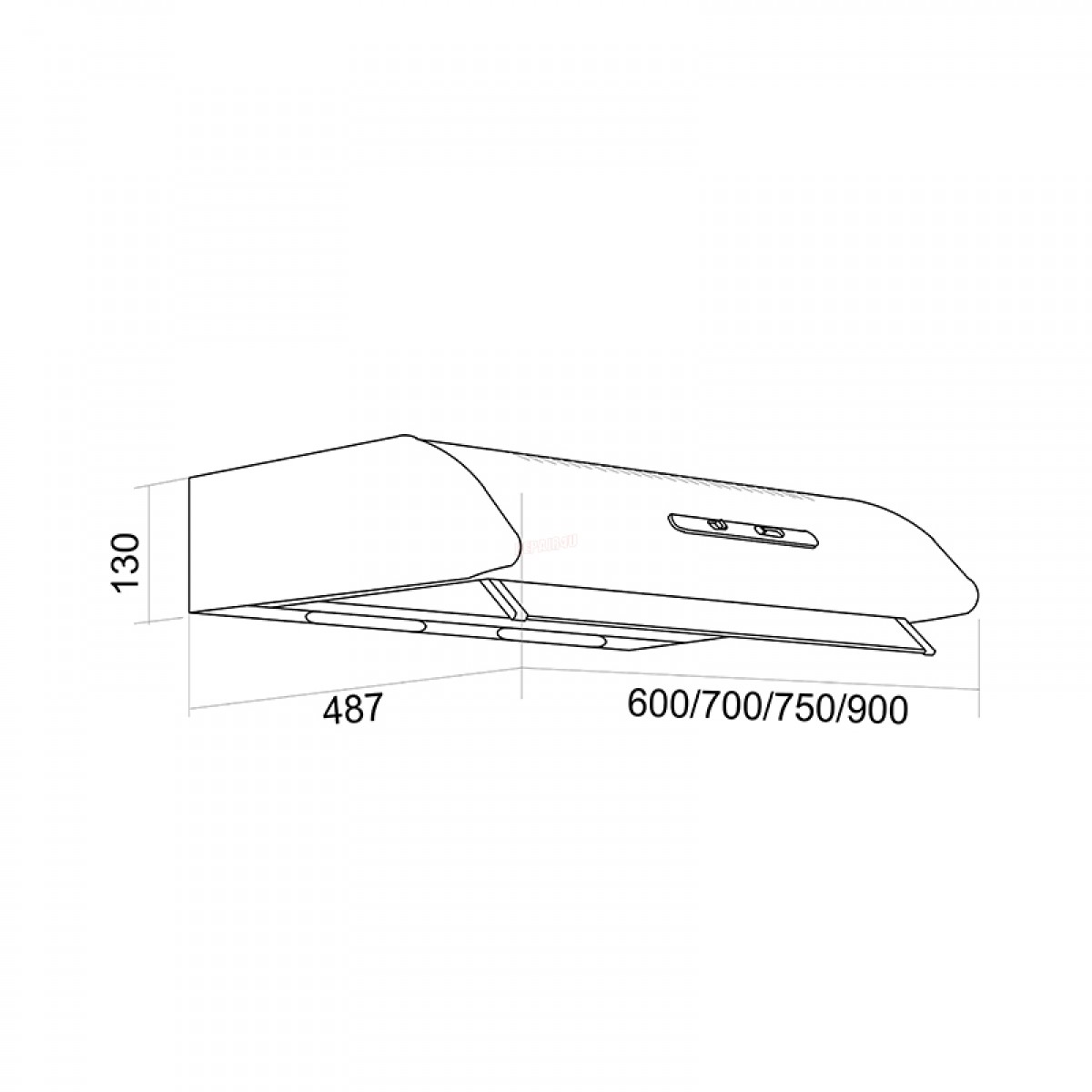 Απορροφητήρας Ελεύθερος Davoline Olympia 2.0 375 WH 75cm Λευκός  Οικιακές Συσκευές