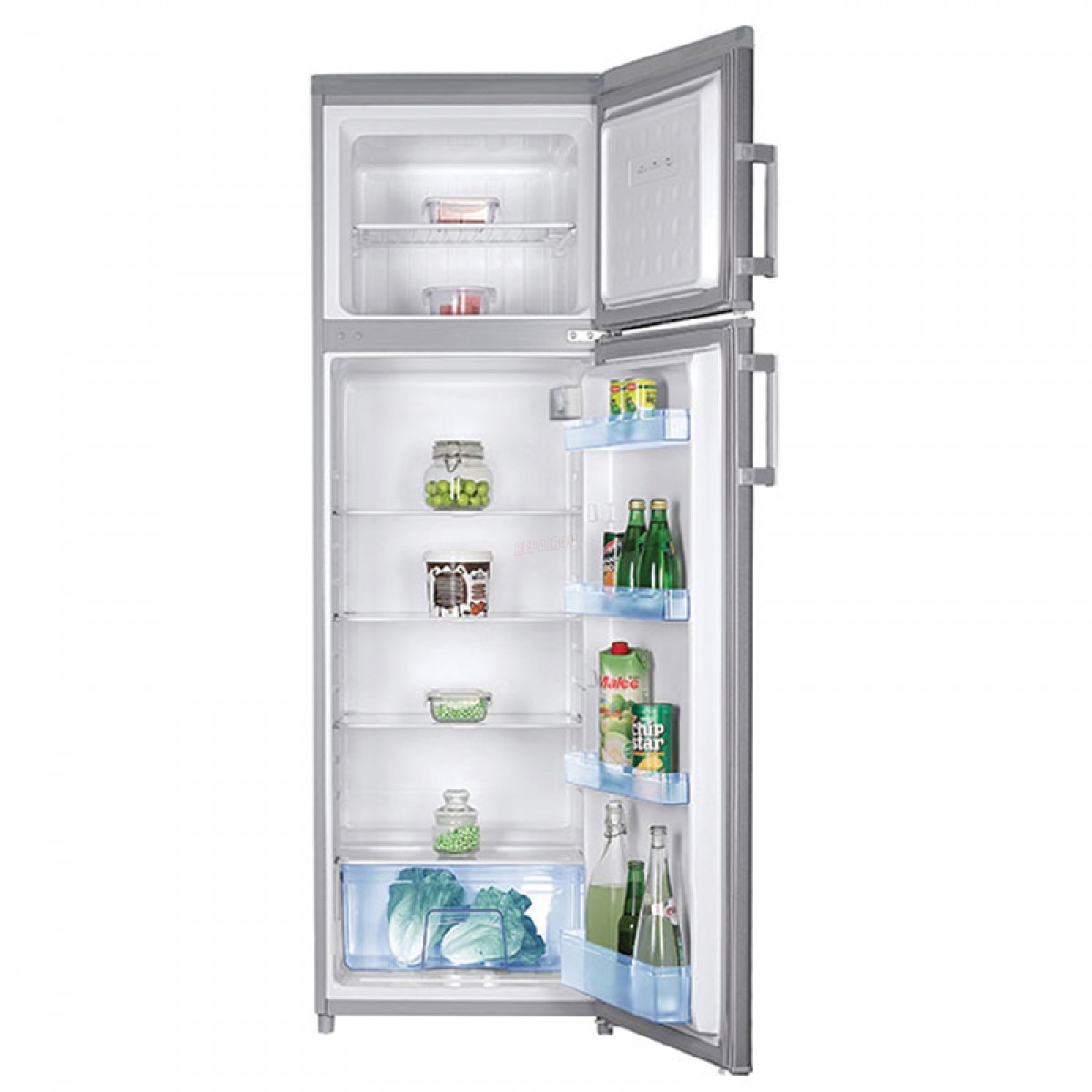 Ψυγείο Δίπορτο Στατικό Davoline NPR 163 SILVER ΝΕ 248lt Inox Οικιακές Συσκευές