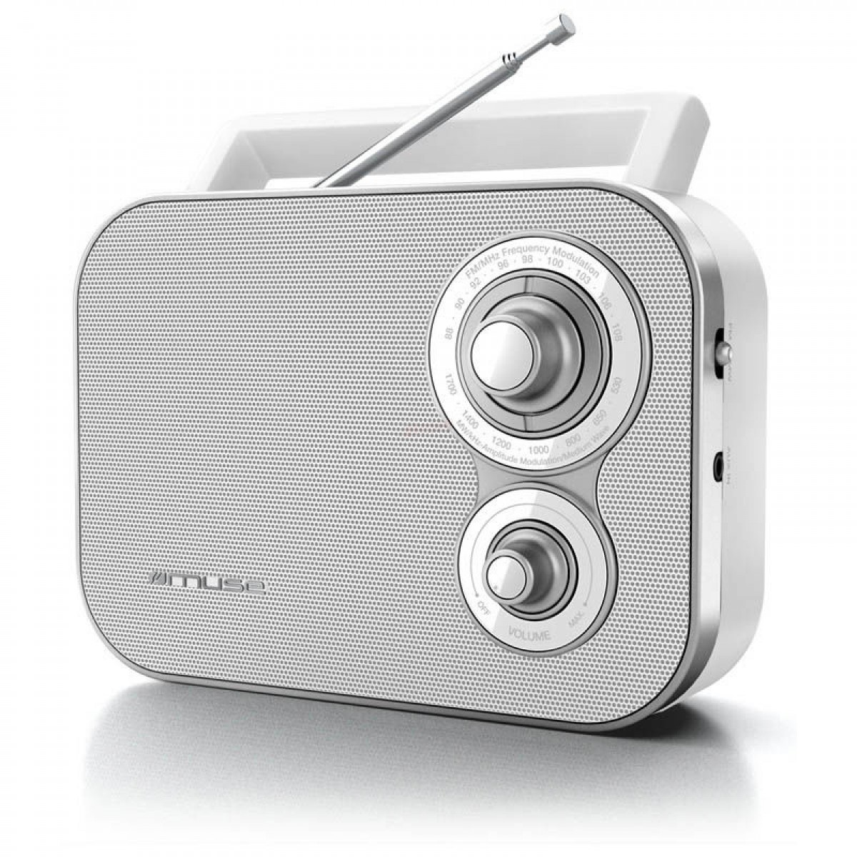 Ραδιόφωνο M-051RW MUSE Μπαταρίας-Ρεύματος Αναλογικό Λευκό  Μικροσυσκευές