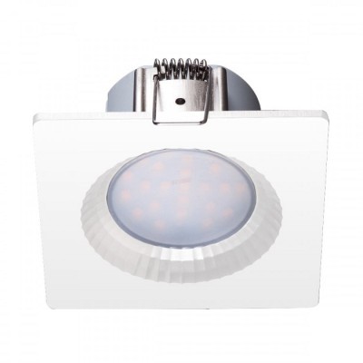 Χωνευτό LED Οροφής Στεγανό 5W 4000K Φυσικό Λευκό Τετράγωνο 