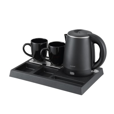 Ξενοδοχειακό Σετ Καλωσορίσματος PRWT-50050 Primo 1.0lt 1300W με Ανοξείδωτο Cool touch Μαύρο Βραστήρα