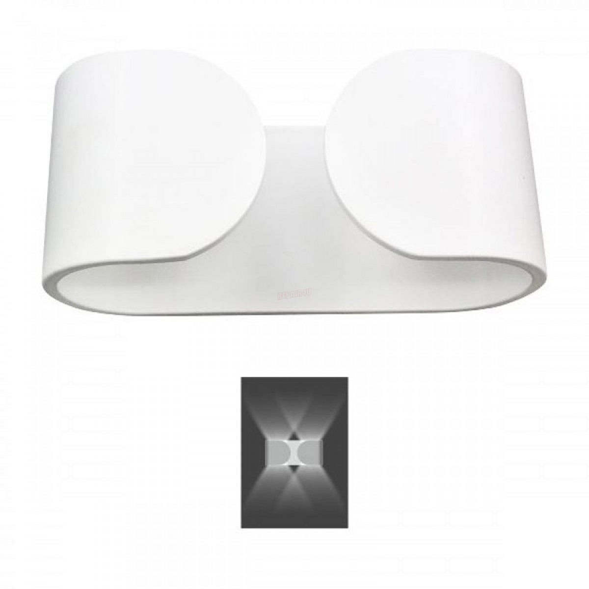 Απλίκα Τοίχου LED Παραλληλόγραμμη 6W 3000K Θερμό Λευκό  Ηλεκτρολογικός Εξοπλισμός