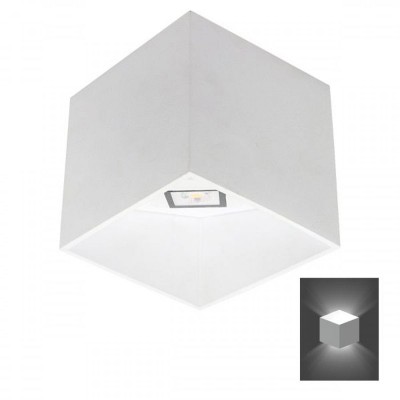 Απλίκα Τοίχου LED Κύβος 6W 3000K Θερμό Λευκό 