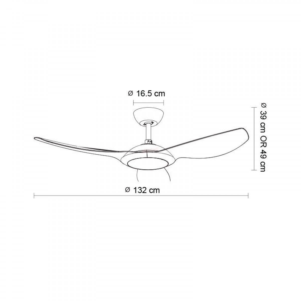 Ανεμιστήρας Οροφής PRCF-80722 Primo 52'' 132cm με Τηλεχειριστήριο 1 Φως LED Μαύρος με Ξύλινα Φτερά Μικροσυσκευές