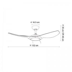 Ανεμιστήρας Οροφής PRCF-80722 Primo 52'' 132cm με Τηλεχειριστήριο 1 Φως LED Μαύρος με Ξύλινα Φτερά Μικροσυσκευές