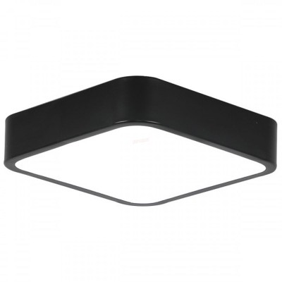 Πλαφονιέρα Οροφής LED Τετράγωνη Μαύρη 24W 3000Κ Θερμό Λευκό
