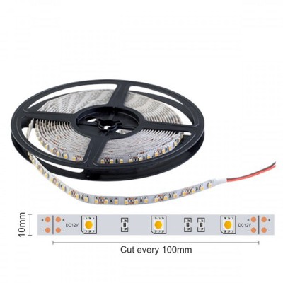 Ταινία LED 5m Εσωτερικού Χώρου 7.2W 12V 4000Κ Φυσικό Λευκό