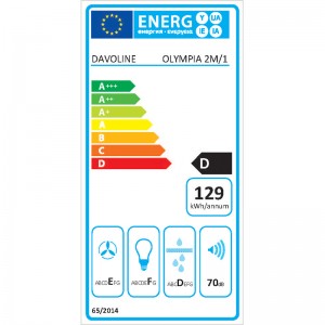Απορροφητήρας Ελεύθερος Davoline Olympia 275 LUX WH 2M/1 75cm Λευκός Οικιακές Συσκευές
