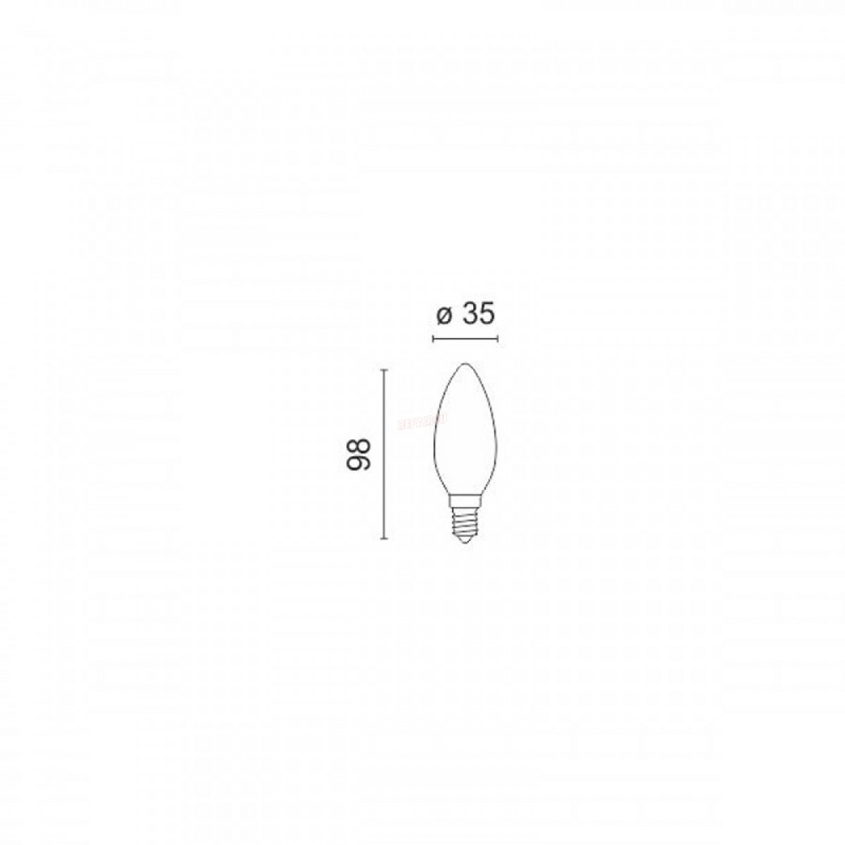 Λάμπα Vintage Filament LED Κερί Ντιμαριζόμενη Ε14 40W 2200Κ Θερμό Λευκό Ηλεκτρολογικός Εξοπλισμός