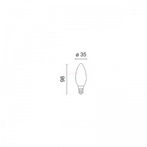 Λάμπα Vintage Filament LED Κερί Ντιμαριζόμενη Ε14 40W 2200Κ Θερμό Λευκό Ηλεκτρολογικός Εξοπλισμός