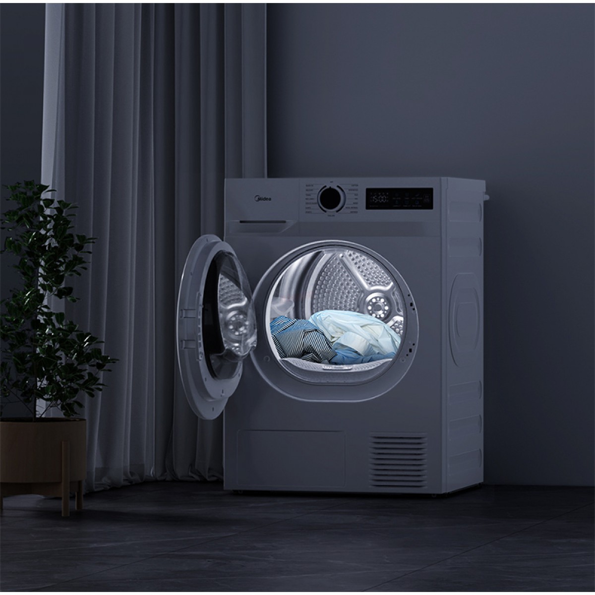 Στεγνωτήριο Ρούχων Midea MD110H80D/W-GR με Αντλία Θερμότητας 8kg Λευκό Οικιακές Συσκευές