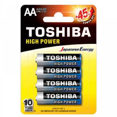 Μπαταρία Αλκαλική Toshiba ΑΑ LR6GCP BP-4