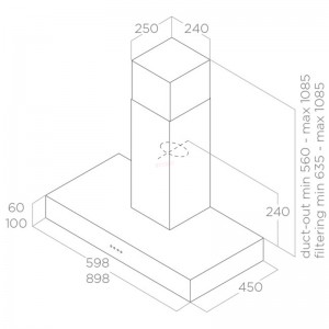 Απορροφητήρας Τζάκι Elica Spot NG H6 IX/A/60 60cm Inox Οικιακές Συσκευές