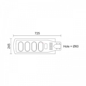 ΗΛΙΑΚΟ ΦΩΤΙΣΤΙΚΟ ΔΡΟΜΟΥ LED 90W 6000K Ηλεκτρολογικός Εξοπλισμός