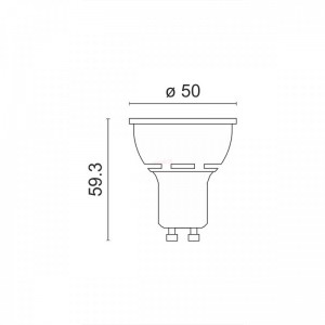 ΛΑΜΠΤΗΡAΣ LED GU10 9W 3000K Ηλεκτρολογικός Εξοπλισμός
