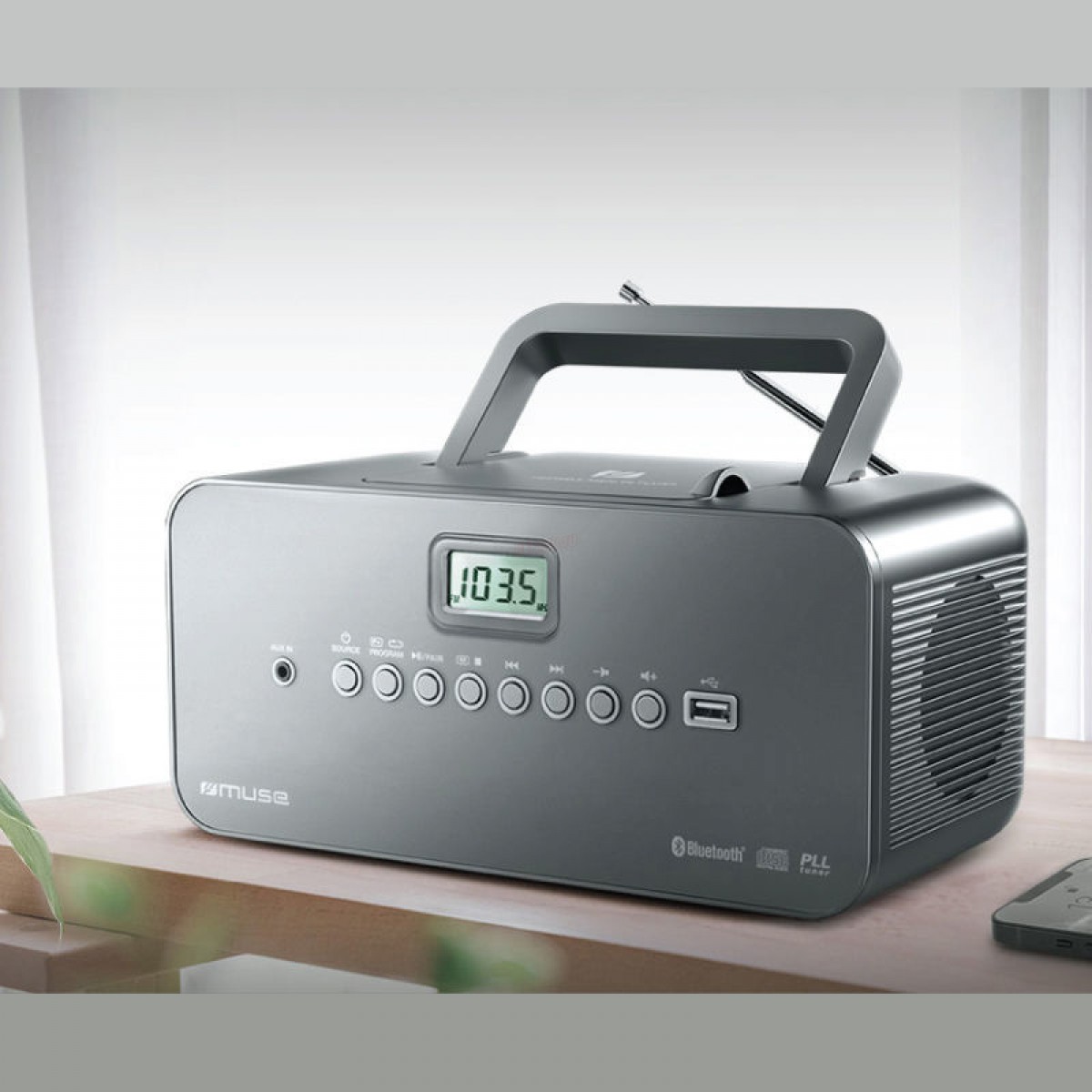 Ραδιόφωνο M-30BT MUSE Μπαταρίας-Ρεύματος Ψηφιακό με USB Μαύρο  Μικροσυσκευές