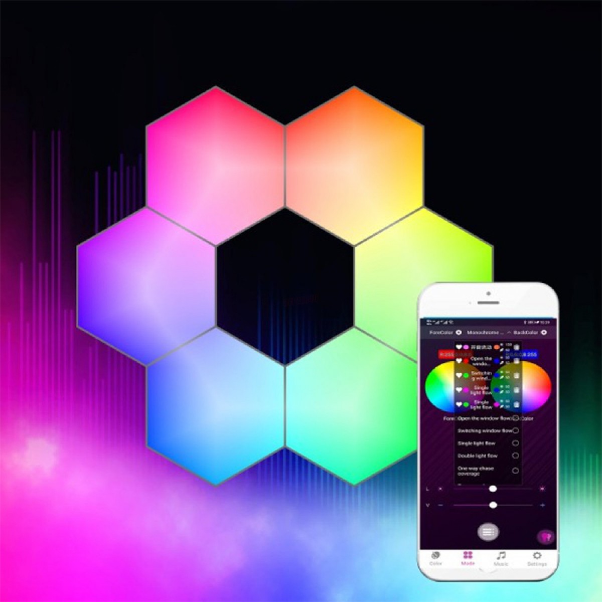 ΣΕΤ ΕΠΙΤΟΙΧΙΟ ΦΩΤΙΣΤΙΚΟ LED SMART 1.2W RGB Ηλεκτρολογικός Εξοπλισμός