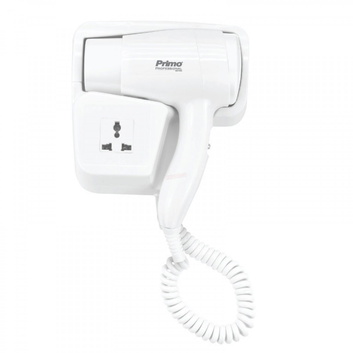 Σεσουάρ PRHD-50060 Primo Ξενοδοχειακού Τύπου 1500W με Έξτρα Πρίζα Λευκό Μικροσυσκευές