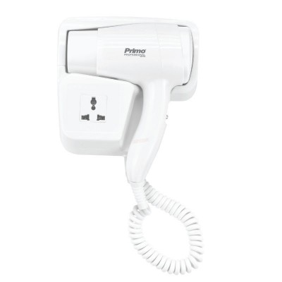 Σεσουάρ PRHD-50060 Primo Ξενοδοχειακού Τύπου 1500W με Έξτρα Πρίζα Λευκό