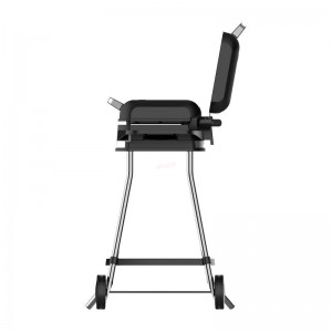 Μπάρμπεκιου PRBQ-40499 Primo με Σταντ 3050W με Πλαϊνά Ράφια & Καπάκι 41.8X37.3εκ. Μαύρο/Inox Μικροσυσκευές
