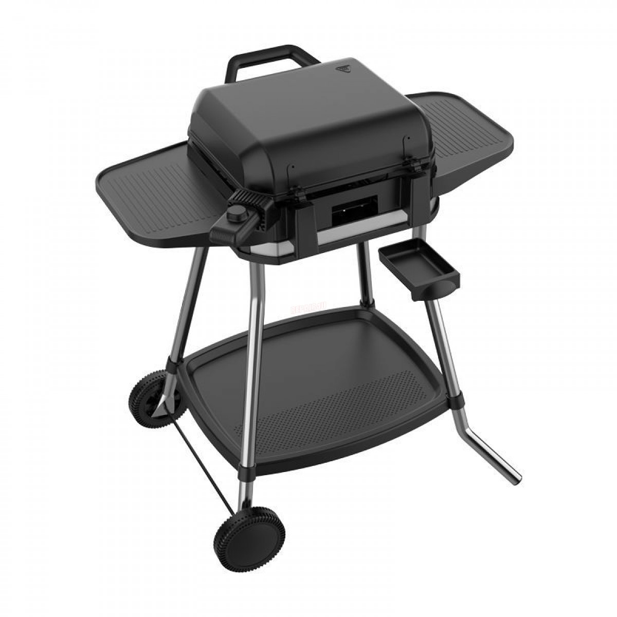 Μπάρμπεκιου PRBQ-40499 Primo με Σταντ 3050W με Πλαϊνά Ράφια & Καπάκι 41.8X37.3εκ. Μαύρο/Inox Μικροσυσκευές