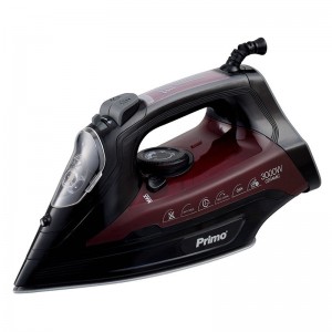Σίδερο Ατμού PRSI-40313 Primo Κεραμική Πλάκα 3000W Anti-drip-Anti-calc-Auto shut-off Μαύρο-Μπορντώ Μικροσυσκευές