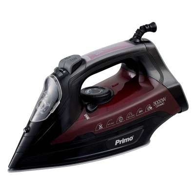 Σίδερο Ατμού PRSI-40313 Primo Κεραμική Πλάκα 3000W Anti-drip-Anti-calc-Auto shut-off Μαύρο-Μπορντώ