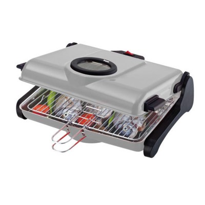 Ψηστιέρα Παραδοσιακή Primo AB661 1200W με Διπλή Σχάρα Ασημί