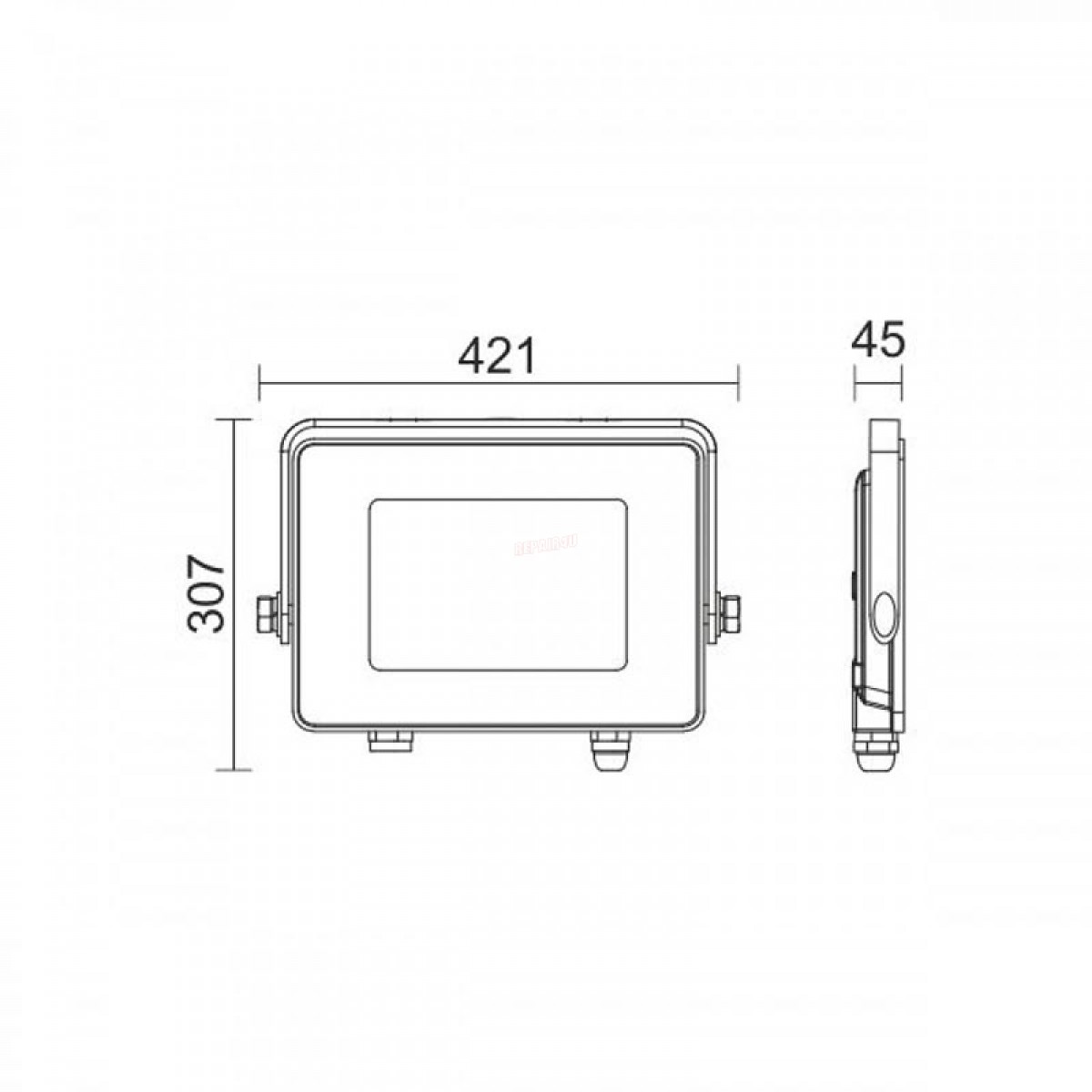 ΠΡΟΒΟΛΕAΣ LED SLIM SMD 300W 6000K Ηλεκτρολογικός Εξοπλισμός
