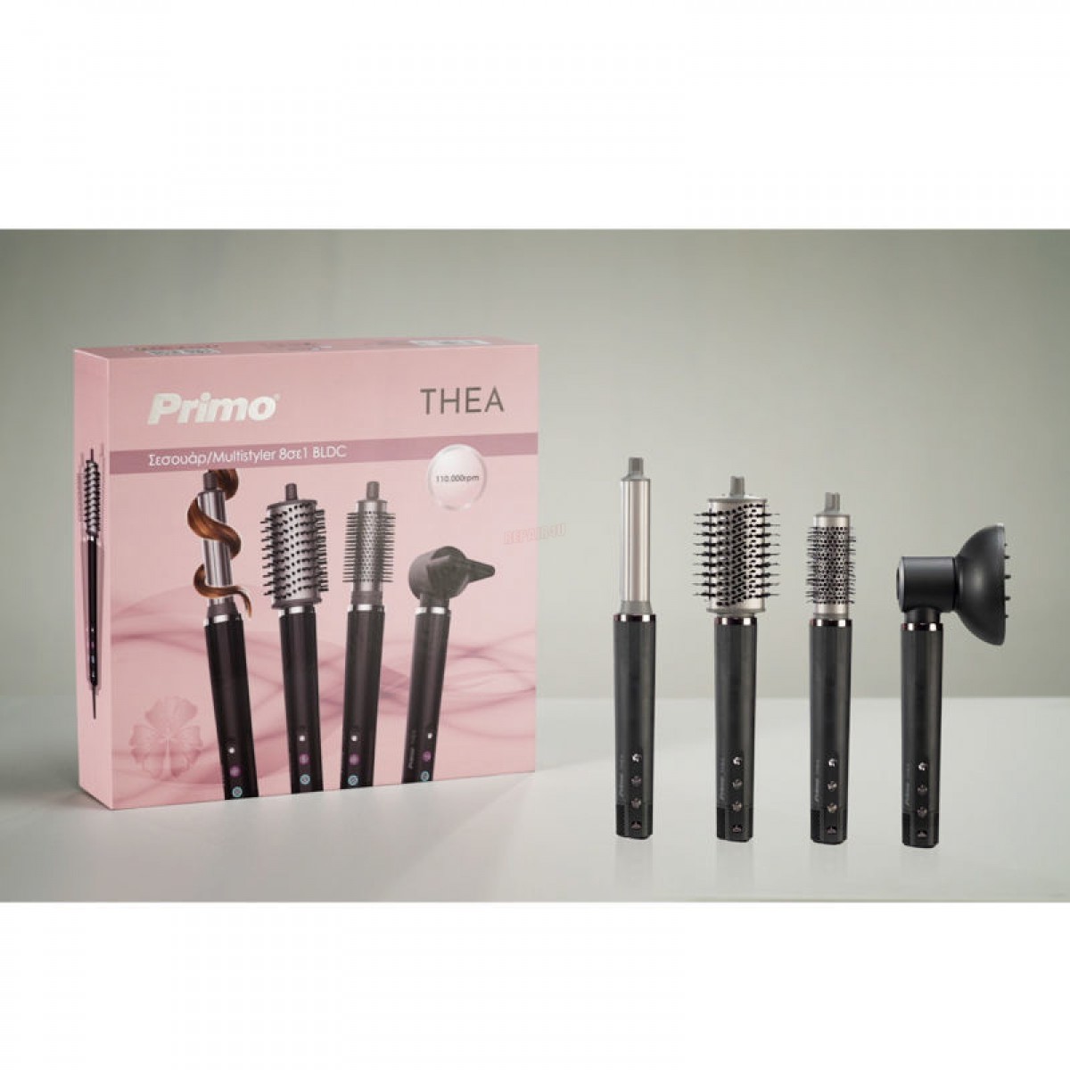 Multi Styler Primo THEA PRHS-40535 8 σε 1 Ηλεκτρική Βούρτσα με Αέρα για Μπούκλες και Ίσιωμα 1500W Μικροσυσκευές