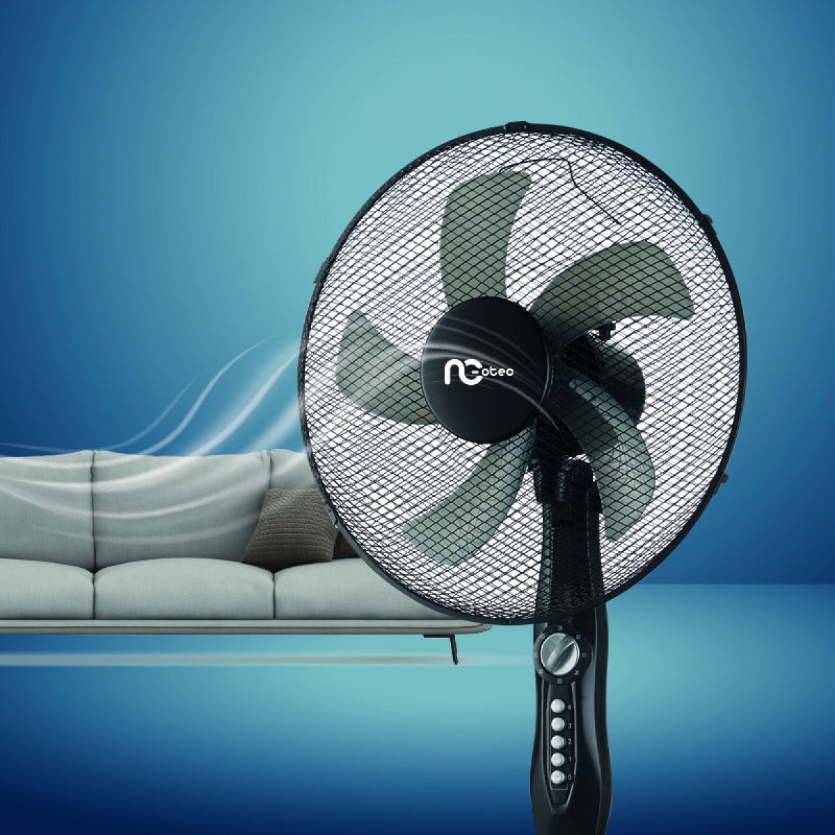 Ανεμιστήρας Ορθοστάτης NSF-80718 Neotec 16'' 40cm Μαύρος  Μικροσυσκευές
