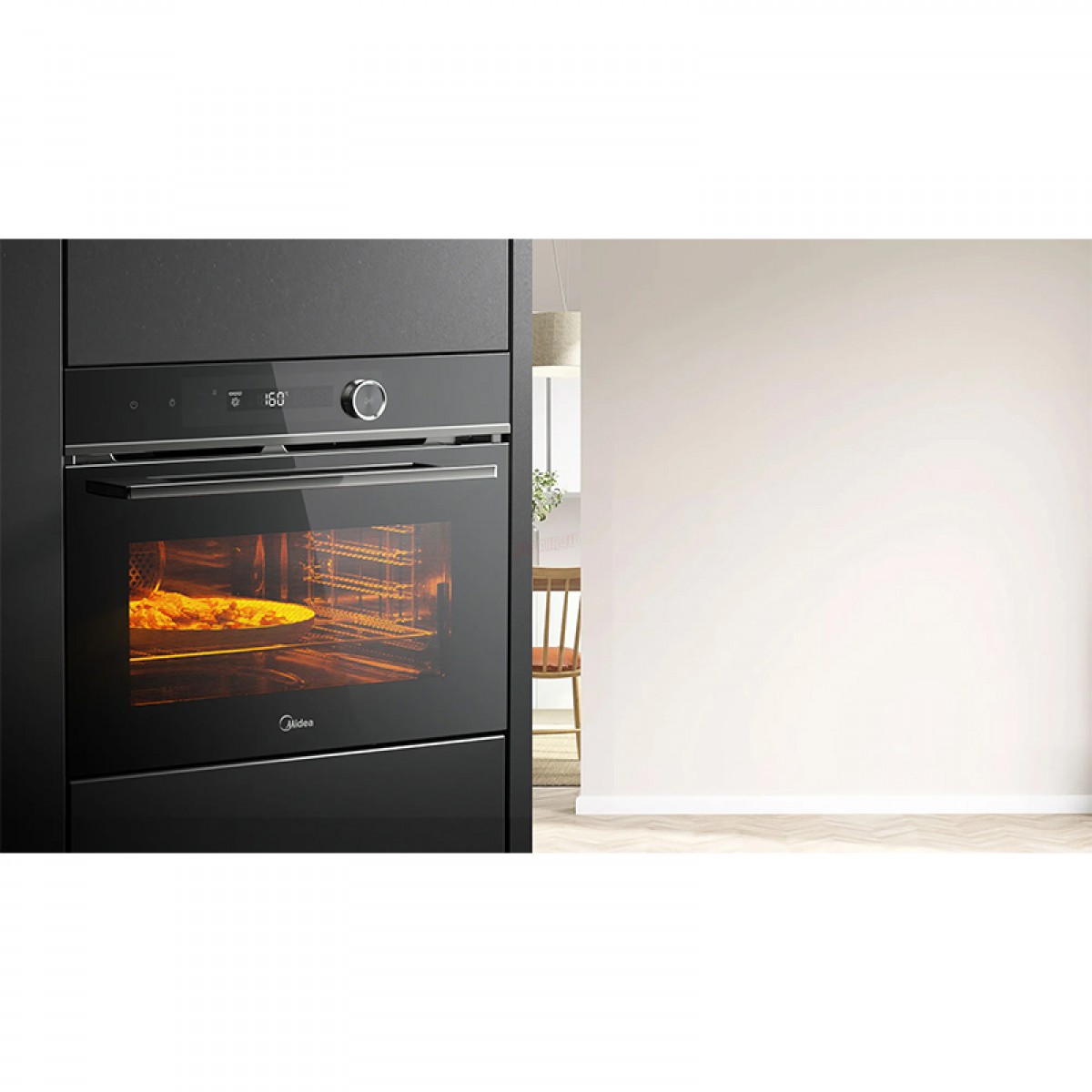 Εντοιχιζόμενος Φούρνος Άνω Πάγκου Midea MBO7NP30E4-BK Μαύρος Οικιακές Συσκευές