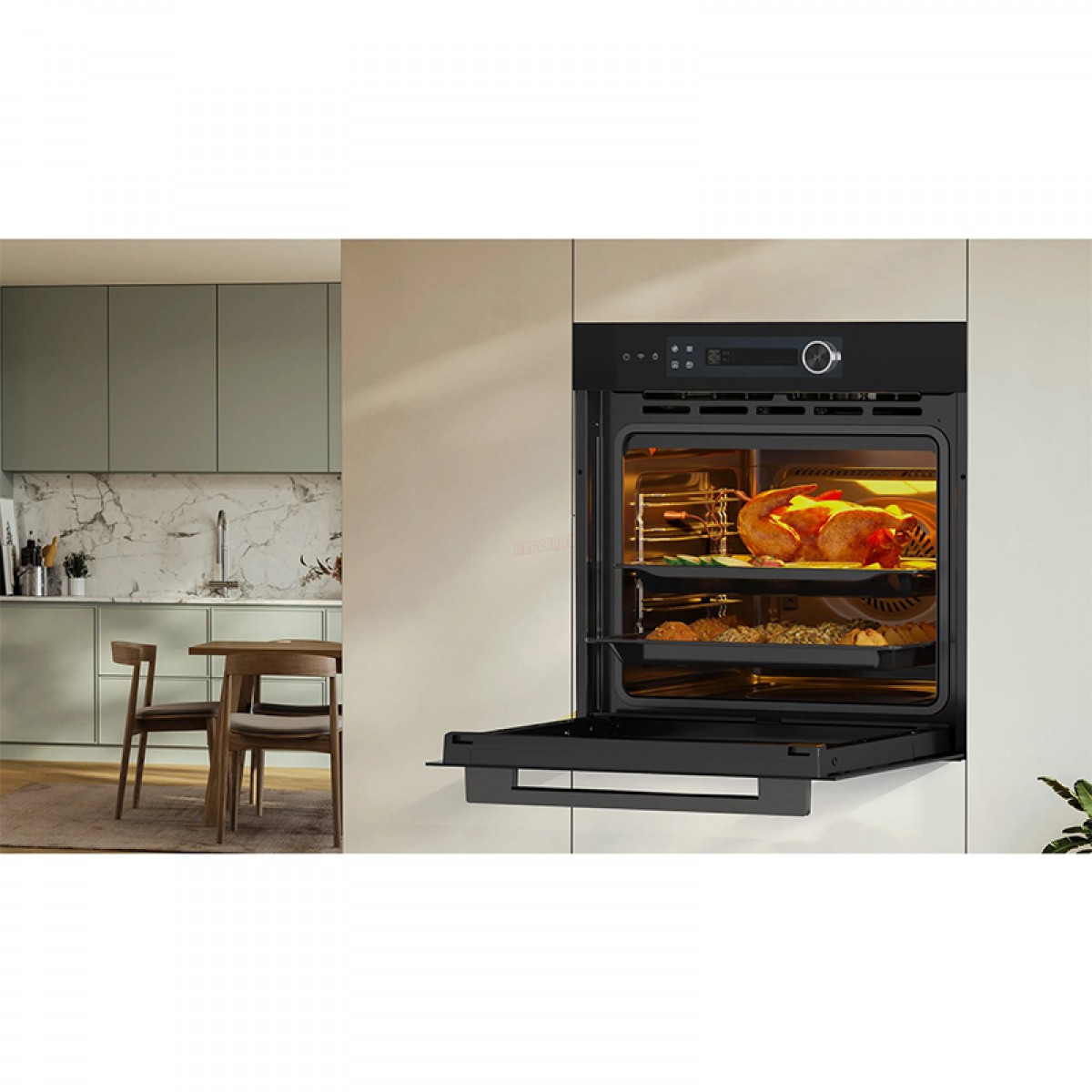 Εντοιχιζόμενος Φούρνος Άνω Πάγκου Midea MBO7NP30E4-BK Μαύρος Οικιακές Συσκευές