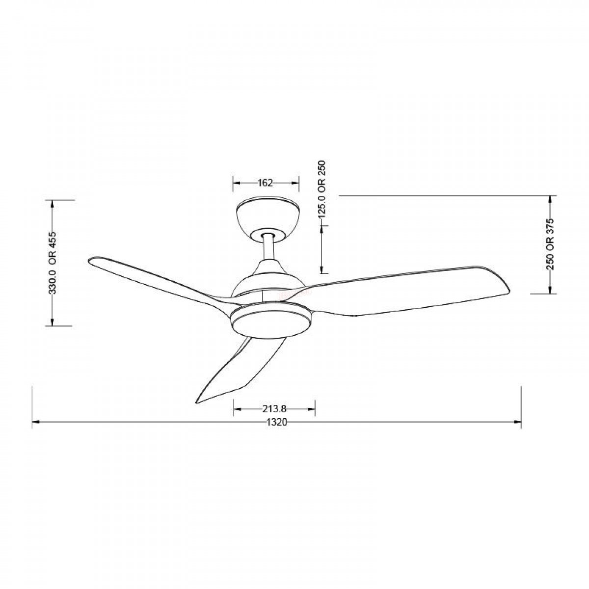Ανεμιστήρας Οροφής PRCF-80728 Primo 52'' 132cm με Τηλεχειριστήριο 1 Φως LED 3 Φτερά IP66 με WiFi Μαύρος Μικροσυσκευές
