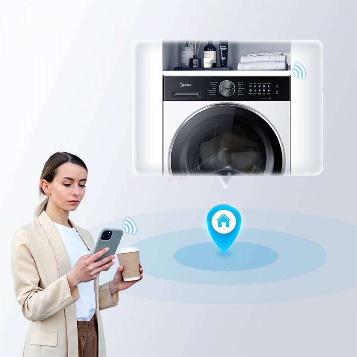 Πλυντήριο Ρούχων Midea MF210W80BA20/W-GR 8kg Λευκό Οικιακές Συσκευές