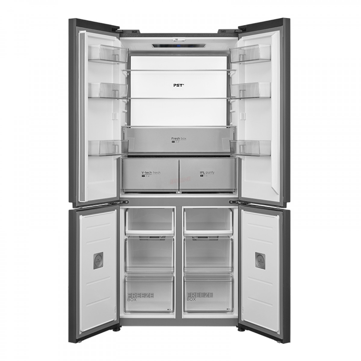 Ψυγείο Ντουλάπα Midea MDRM706BIE70 515lt Ανθρακί Οικιακές Συσκευές